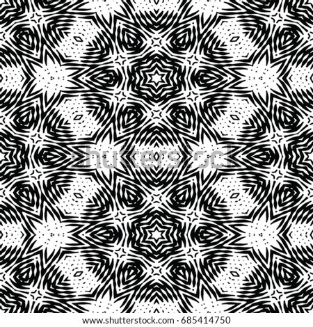 Monochrome engraving pattern. Hexagonal symmetry. Abstract texture for certificate or diploma, currency and money design. Single-leaf woodcut, xylography, printmaking. Vector Illustration