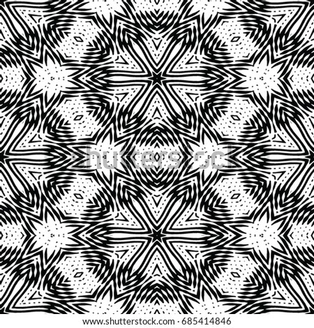 Monochrome engraving pattern. Hexagonal symmetry. Abstract texture for certificate or diploma, currency and money design. Single-leaf woodcut, xylography, printmaking. Vector Illustration
