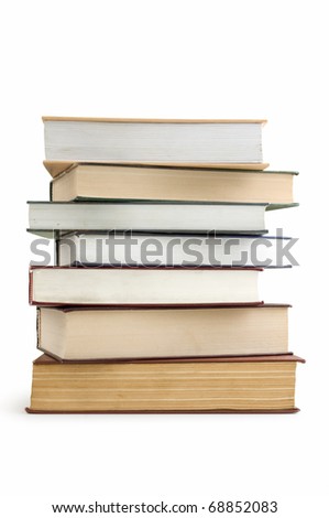 stack of book isolated on white