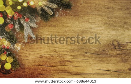 Stylish rustic Christmas background