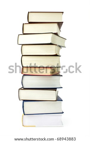 Isolated  books on a white backround