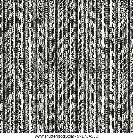 Abstract mottled zigzag stroke textured distressed background. Seamless pattern.