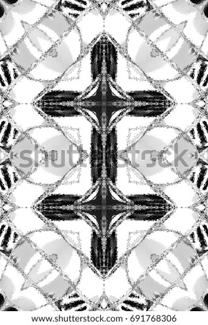 Black and white pattern for textile, backgrounds, tiles and design