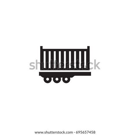 Isolated Truck Icon Symbol On Clean Background. Vector Wagon Element In Trendy Style.