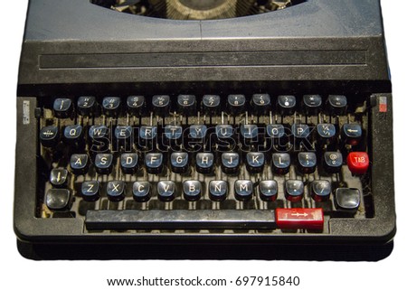 Typewriter isolated