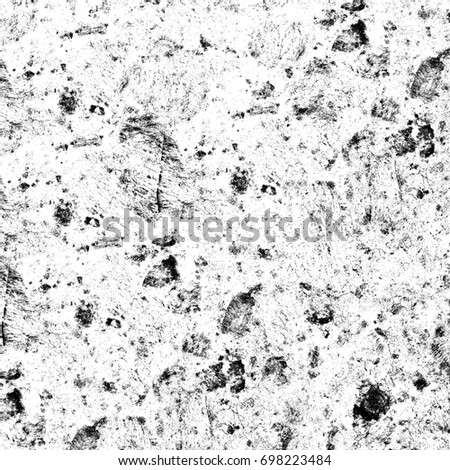 Grunge background of black and white. Abstract texture of cracks, stains, breaks. Monochrome black and white background for design. Urban style dark textures. Vintage background old wall