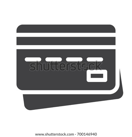 Bank cards icon vector, filled flat sign, solid pictogram isolated on white. Symbol, logo illustration. Pixel perfect vector graphics