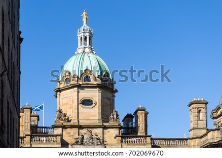 Historic Old Town Houses in Edinburgh, Scotland 