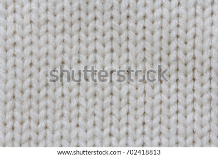 Knitted white simple fabric texture