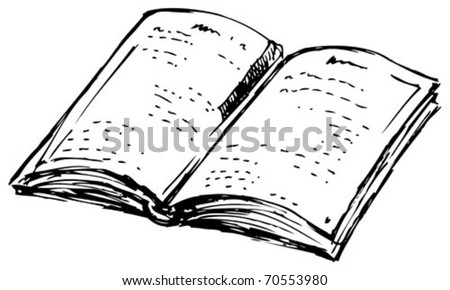 drawn book are on the white background