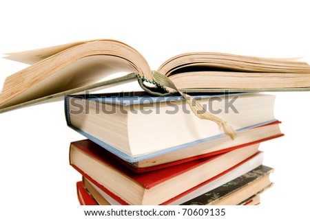 Open book for school on white backgrounds