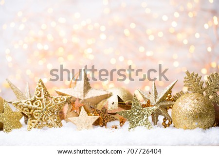 Christmas and new year gold theme background.