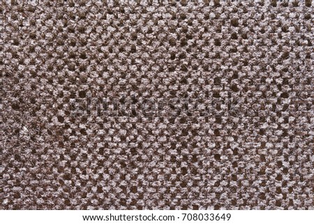 Texture of decorative canvas fabric in a rural rustic style