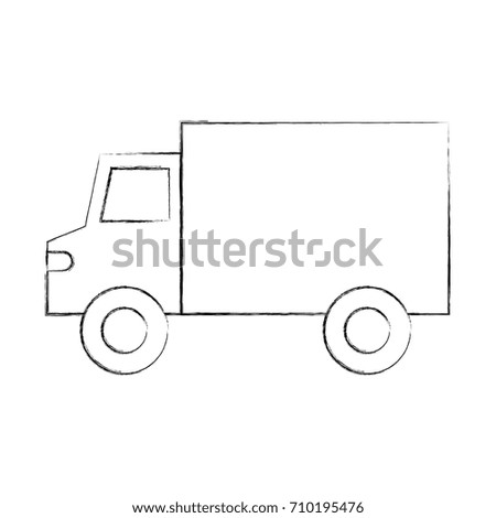 truck vehicle transport supermarket delivery icon