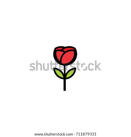 rose icon for web or logo brand