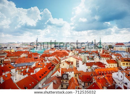 Red roofs in Prague 