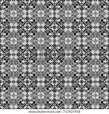 Graphic pattern. Black, gray and white texture. Abstract ornament. Wallpaper in the geometrical style. A seamless background.
