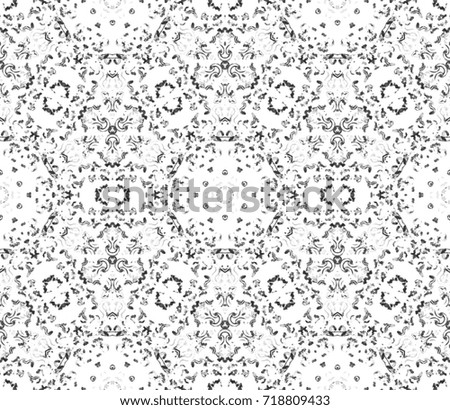 Abstract watercolor  pattern kaleidoscope for surface and textile design. Geometric aquarelle background. Ink textured backdrop. Modern wallpaper tile.