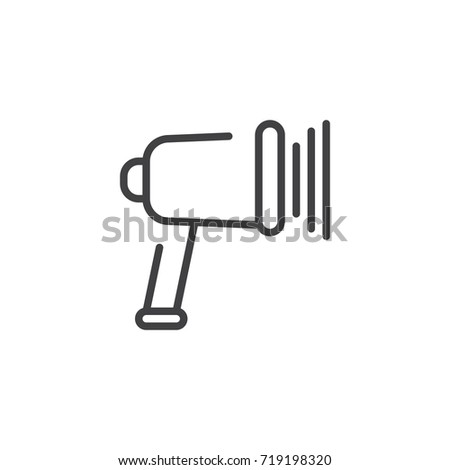 Scanning barcode line icon, outline vector sign, linear style pictogram isolated on white. Symbol, logo illustration. Editable stroke