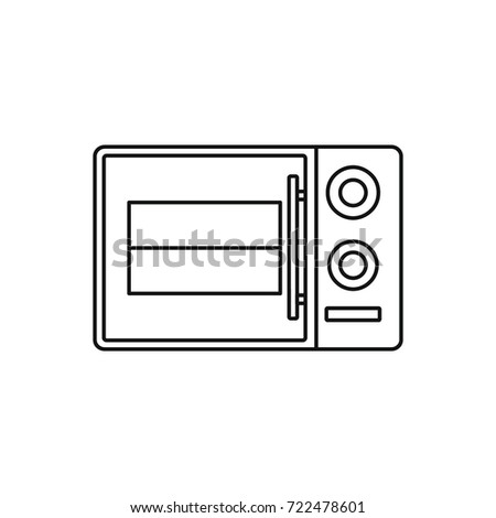 Microwave oven outline icon