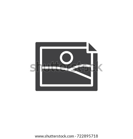 Image picture icon vector, filled flat sign, solid pictogram isolated on white. Landscape photo symbol, logo illustration.