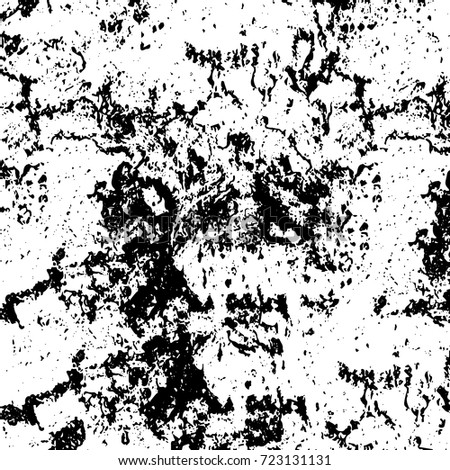 Dark grunge black and white vector. Abstract monochrome background for design and print. Vintage old texture of stains, cracks, chips, abrasions, scratches