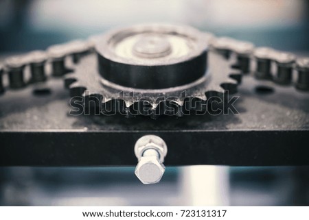 rotating gears on machine for printing