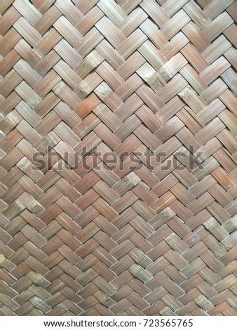 background textured of woven rattan tray
