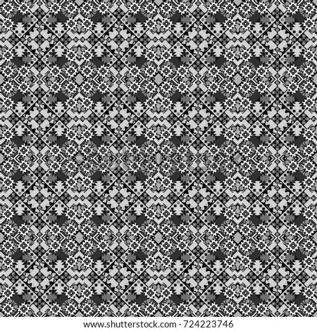 Vector illustration. Endless abstract seamless pattern. White, gray and black background texture.