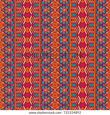 ethnic striped fashion pattern for fabric. Abstract geometric mosaic vintage seamless pattern ornamental.