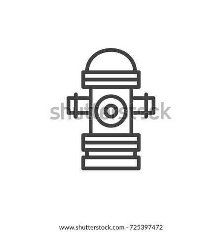 Fire hydrant line icon, outline vector sign, linear style pictogram isolated on white. Symbol, logo illustration. Editable stroke