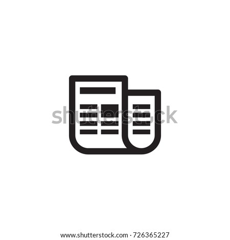 Isolated News Icon Symbol On Clean Background. Vector Newspaper Element In Trendy Style.