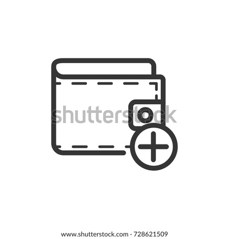 Outline purse icon. illustration vector symbol.