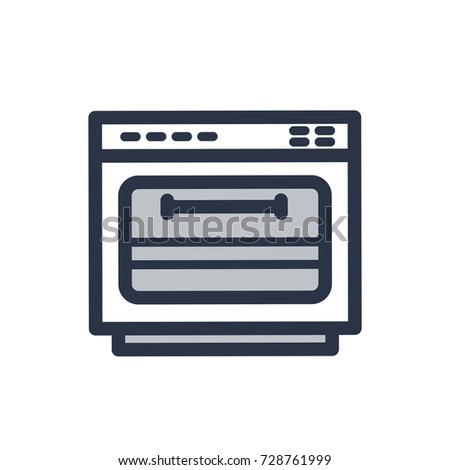 Oven outline icon for web or ui