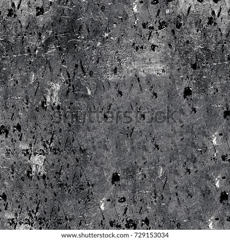 Gray grunge background. Monochrome abstract texture. Vintage stains, cracks, chips, spray