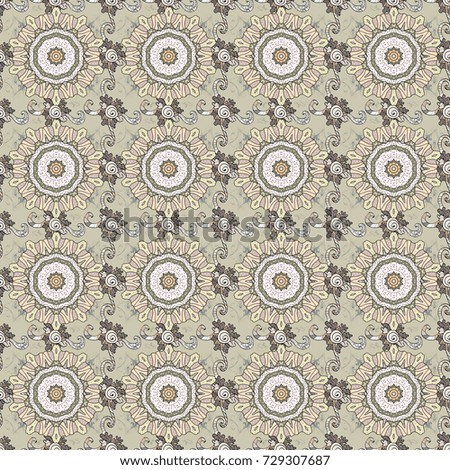 Ornate zentangle seamless texture, pattern with abstract flowers. Floral pattern can be used for wallpaper, background fills, web page background. Seamless pattern with stylized flowers.