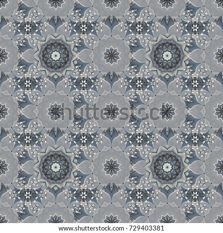 Hand drawn. Seamless floral pattern in folk style with flowers, leaves.