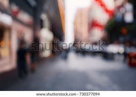Abstract background of people walk on the street 