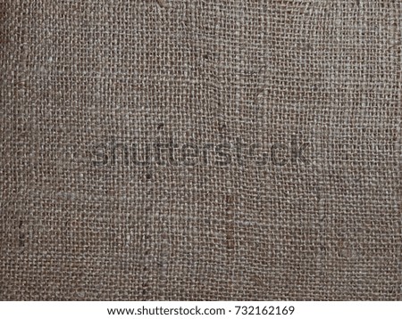Close-up , Crushed Sack Texture Background Brown.