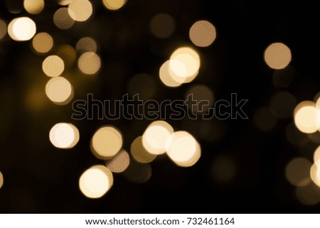A blur lights on black background