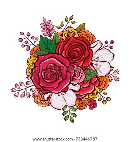 flower bouquet vector illustration