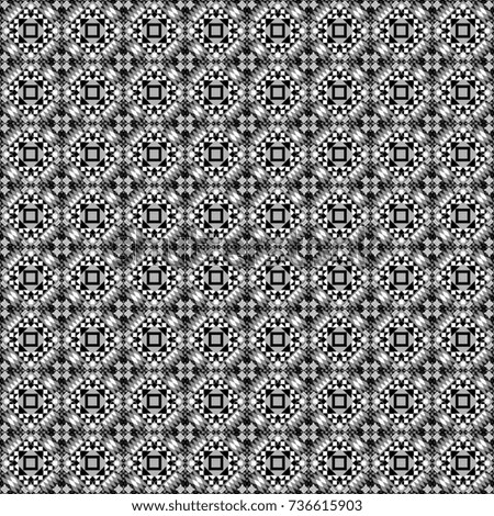 Checkered fabric texture print in shades of gray, black and white. Seamless tartan plaid pattern.