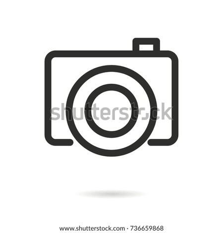 Photo vector icon. Black illustration isolated on white background for graphic and web design.