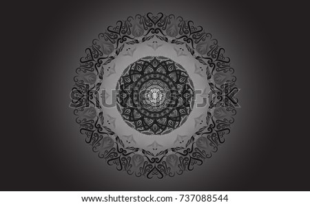 Black and white of Mandala. Round Ornament Pattern. Geometric circle element made in vector background.