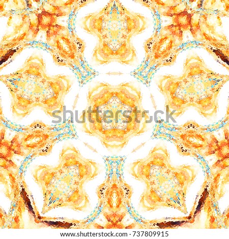 Melting colorful symmetrical pattern for textile, ceramic tiles and design