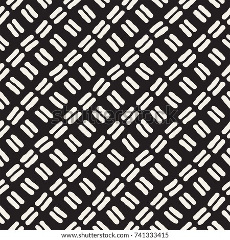 Seamless pattern with hand drawn lines. Abstract background with freehand brush strokes. Black and white grunge texture. Ornament for wrapping paper.