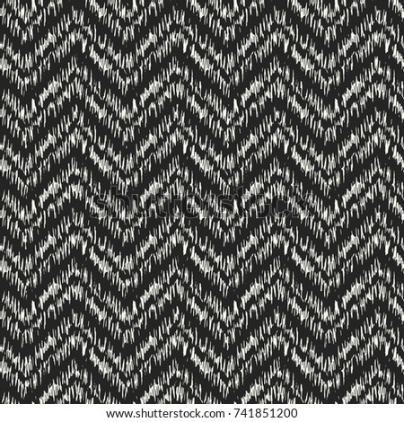 Abstract Irregular Noisy Textured Chevron. Seamless Pattern.