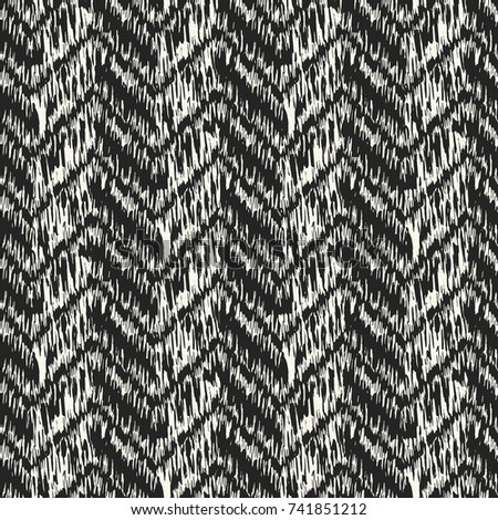 Abstract Irregular Textured Herringbone Motif. Seamless Pattern.