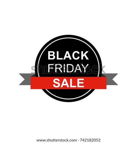 black friday sale banner vector illustration. editable. flat color.