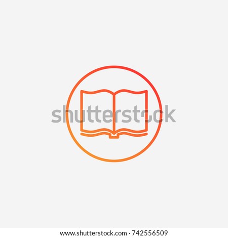 Book icon.gradient illustration isolated vector sign symbol